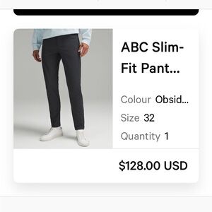 Mens lululemon ABC Slim fit